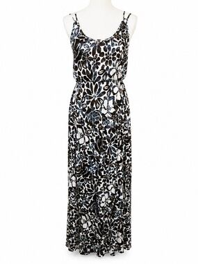 ann taylor loft maxi dress NWT Summer Leaf Knit Beach Long Relax Black JNL Trading Features A High Neck LOFT | Dresses | Ann